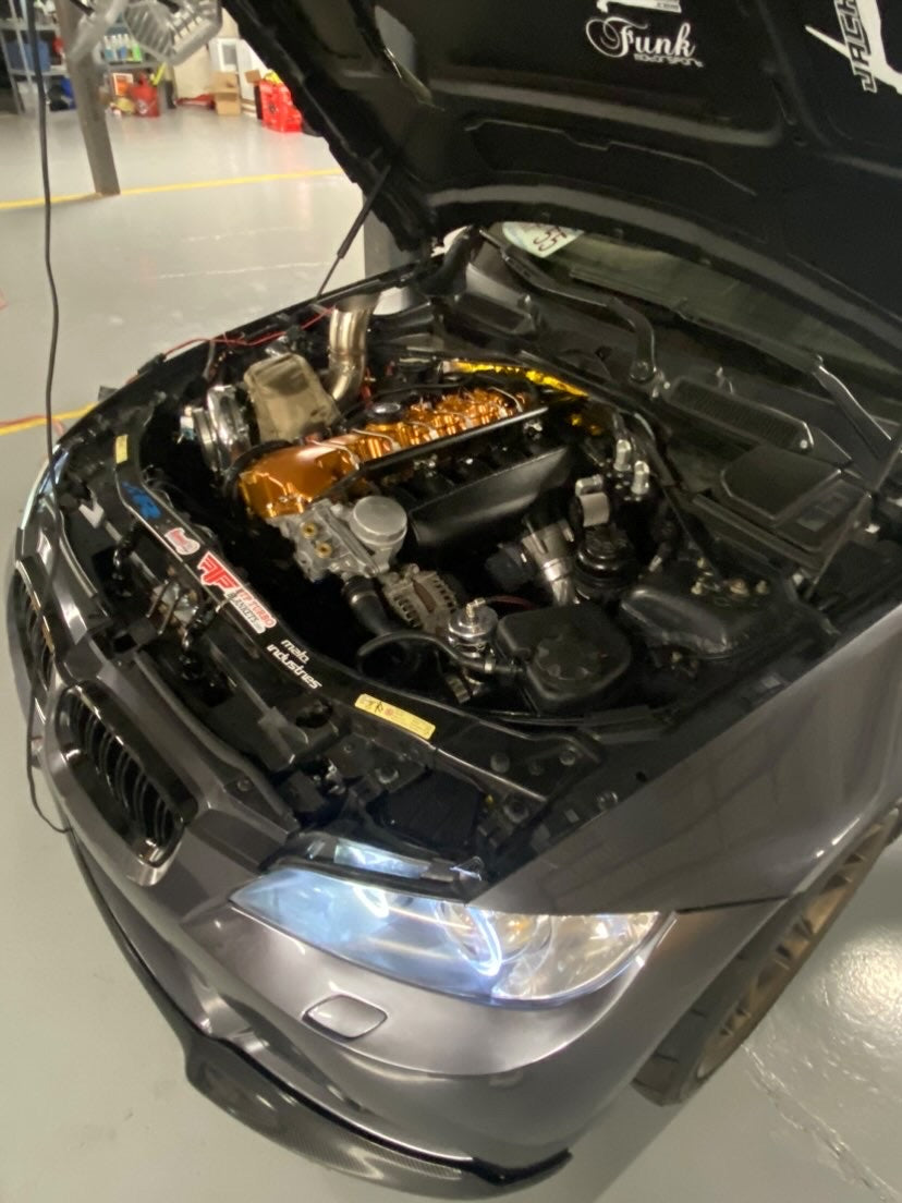BMW E9x N54 3” Tear Drop Hood Dump