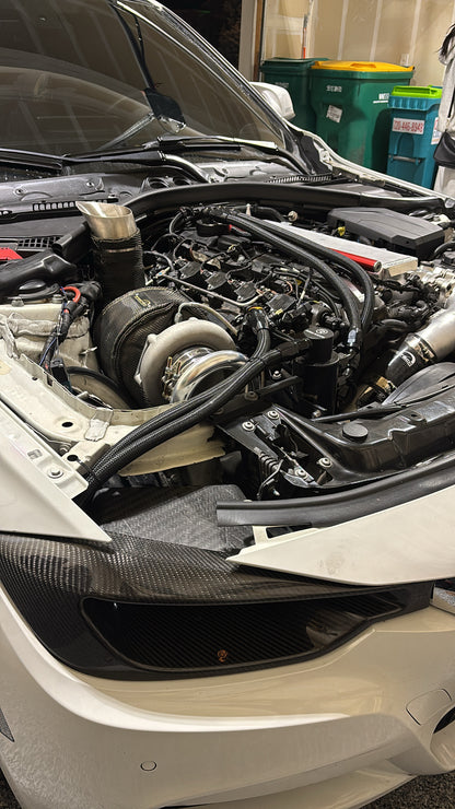 BMW 340i B58 Single Turbo 3.5” tear drop hood dump