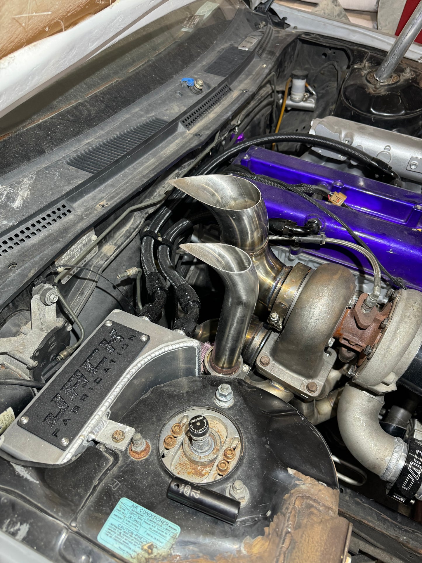 1JZ / 2JZ 3” Tear drop hood dump exhaust