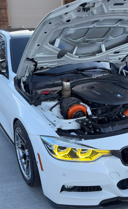 BMW 340i B58 Single Turbo 3.5” tear drop hood dump