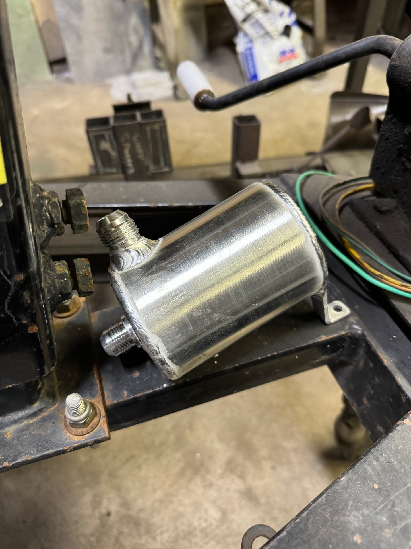 BMW 335i e9x Relocation Power Steering Reservoir JackFabrication