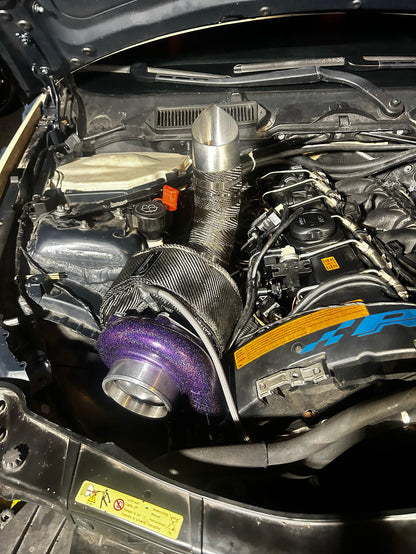 BMW E9x N54 3” Tear Drop Hood Dump