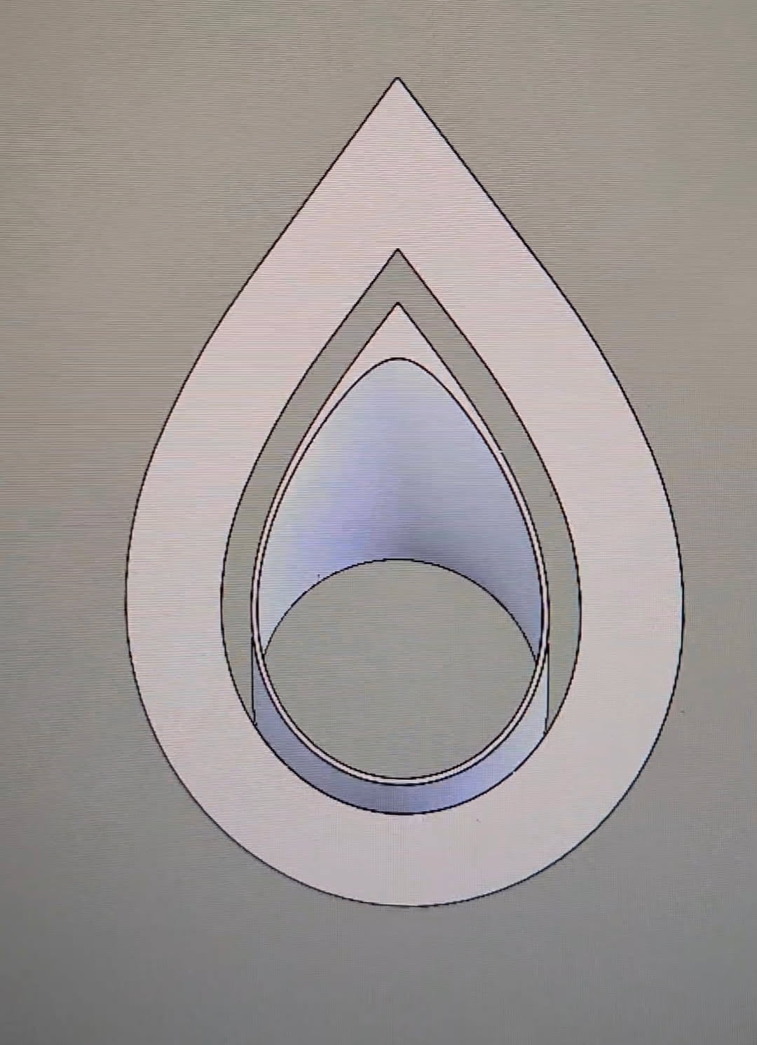 Tear Drop Tip Hood Trim Overlay