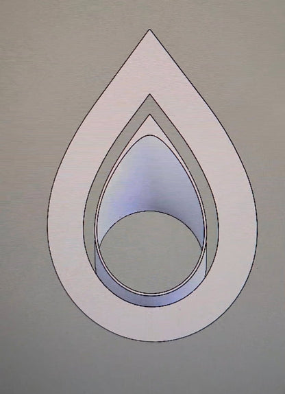 Tear Drop Tip Hood Trim Overlay