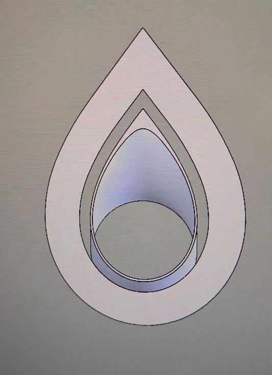 Tear Drop Tip Hood Trim Overlay