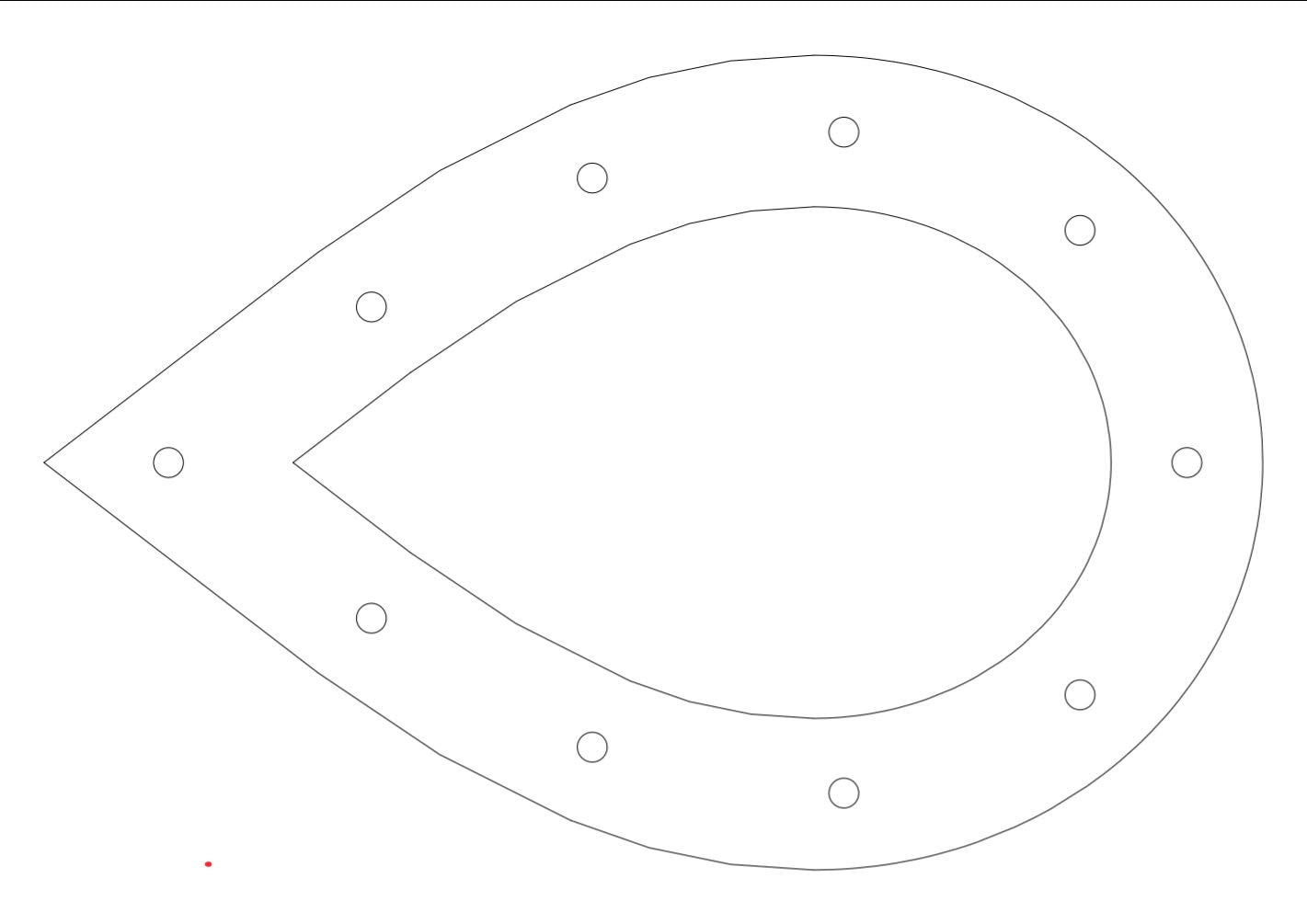 Tear Drop Tip Hood Trim Overlay