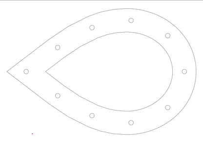 Tear Drop Tip Hood Trim Overlay