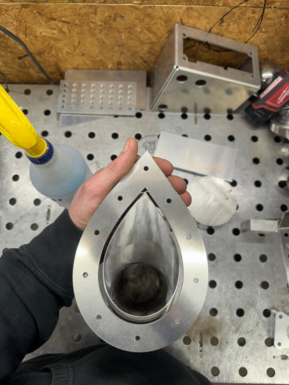 Tear Drop Tip Hood Trim Overlay