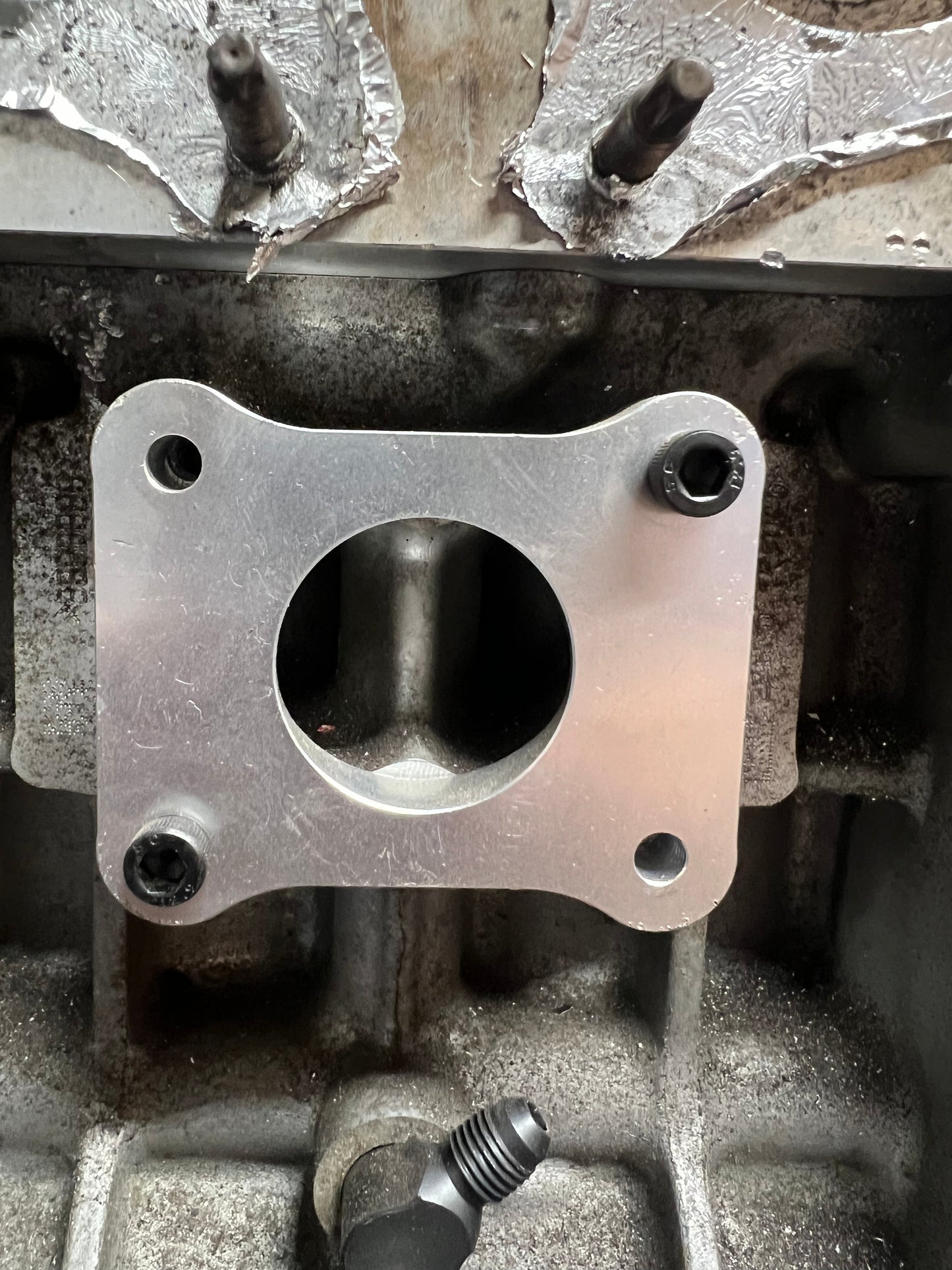 N54 Billet Coolant Relocation Flange