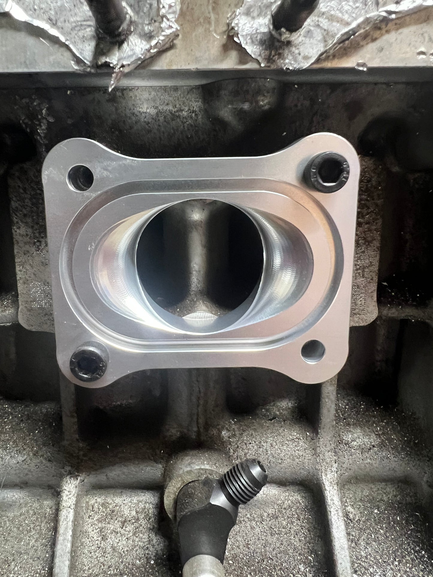 N54 Billet Coolant Relocation Flange