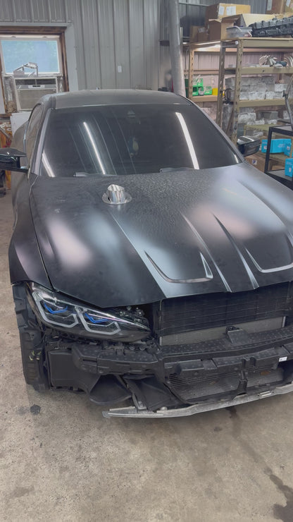 Flame Tear Drop Tip Hood Trim Overlay