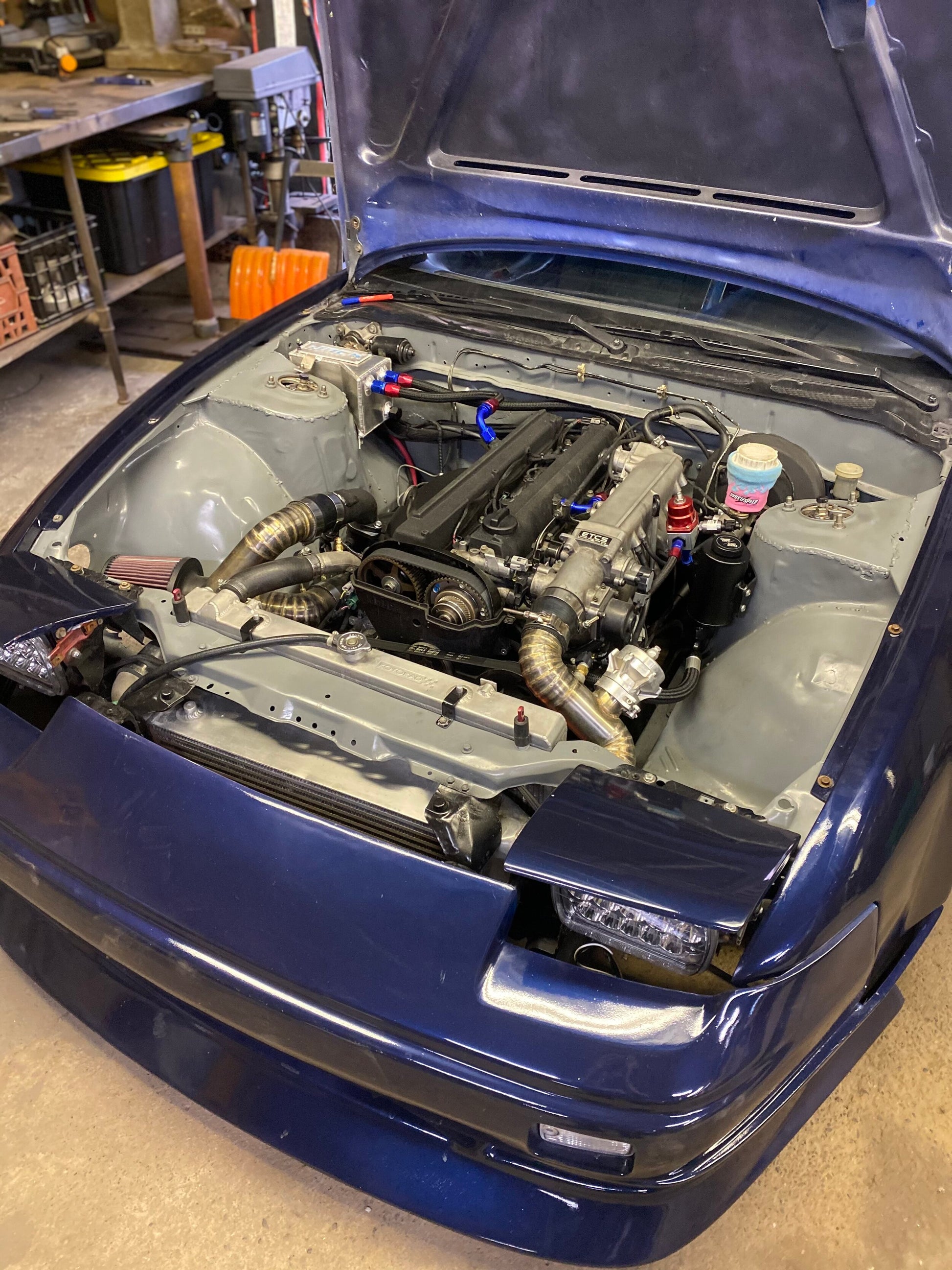 Nissan 240SX S13 LHD - Tucked Oil Catch Can